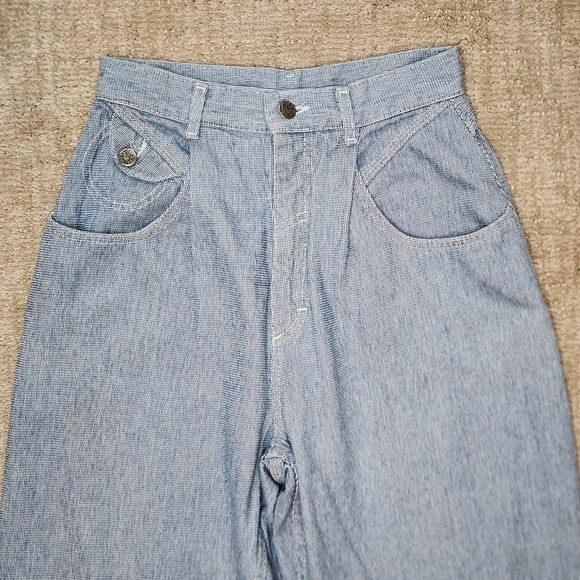 Vintage Lee Blue & White High Waist Jeans - Picture 2 of 6